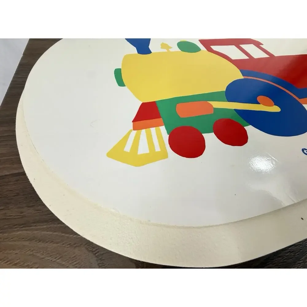 2 Vintage Vinyl‎ Kids Train Engine Placemats 1980's 12
